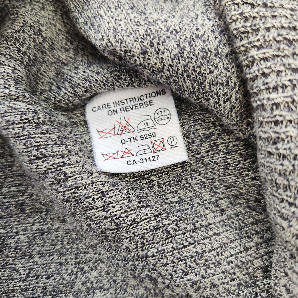 Donna Karan Vintage Gray Ribbed Knit Sweater 90s Minimalist Designer Small - Picture 4 of 10